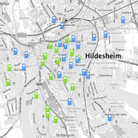 Ladesäulen Standorte&nbsp;&copy;&nbsp;Stadt Hildesheim