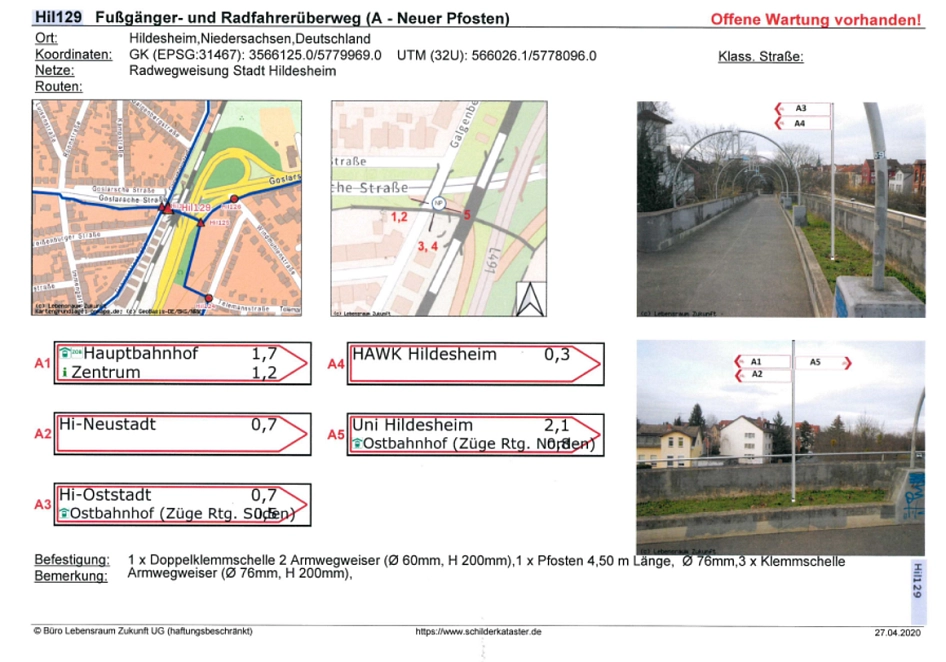 Beispiele für Schilderstandorte&nbsp;&copy;&nbsp;Büro Lebensraum Zukunft UG