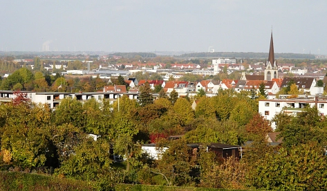Kleingartenanlage Bockfeld / Blick auf die Stadt